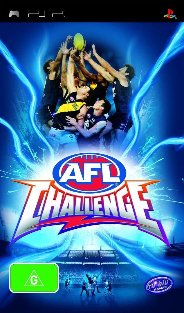 PlayStation Portable PSP AFL Challenge van Tru Blu Games, Australische hoes met springende spelers, tweedehands