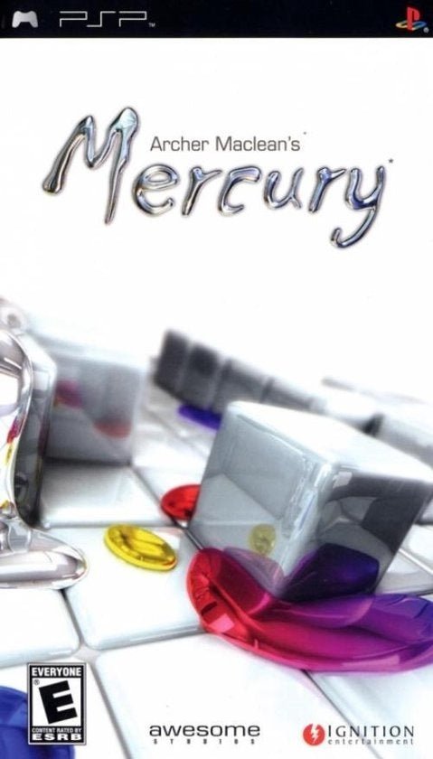 PlayStation Portable PSP Archer Maclean's Mercury van Ignition, witte ESRB-hoes met vloeibaar kwik, tweedehands