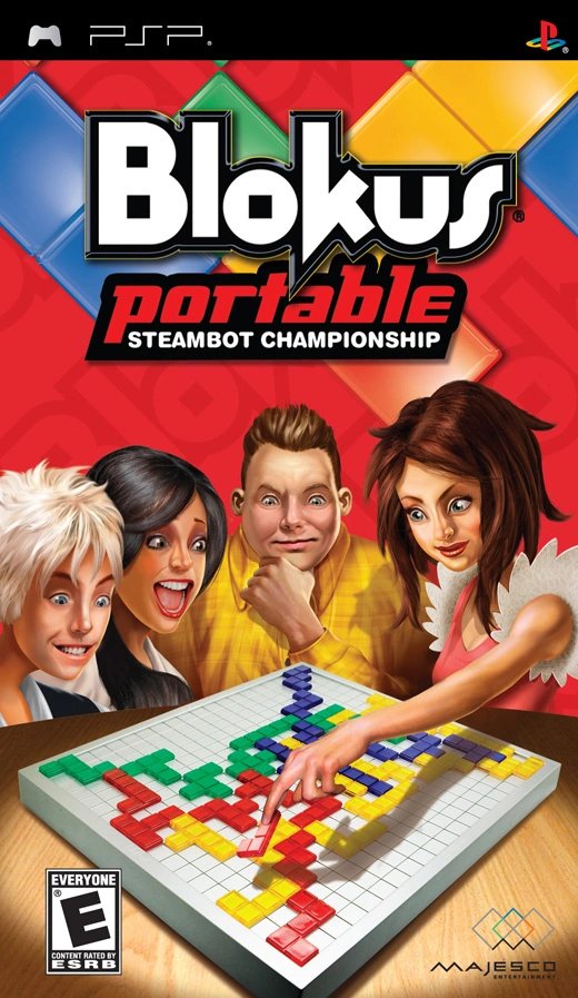 PlayStation Portable PSP Blokus Portable Steambot Championship van Majesco, ESRB-hoes met vier spelers, tweedehands
