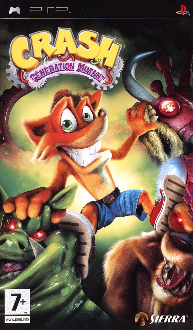 PlayStation Portable PSP Crash Mind over Mutant van Sierra, Franse hoes Crash Génération Mutant, tweedehands