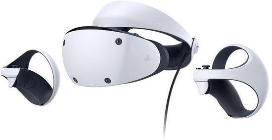 PlayStation VR2 headset met controllers