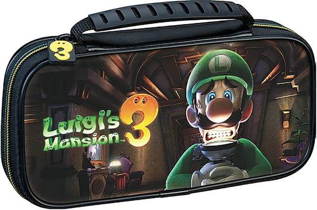 R.D.S. case voor Nintendo Switch Lite Luigi's Mansion 3 Edition, zwart met Luigi-opdruk en handvat, tweedehands