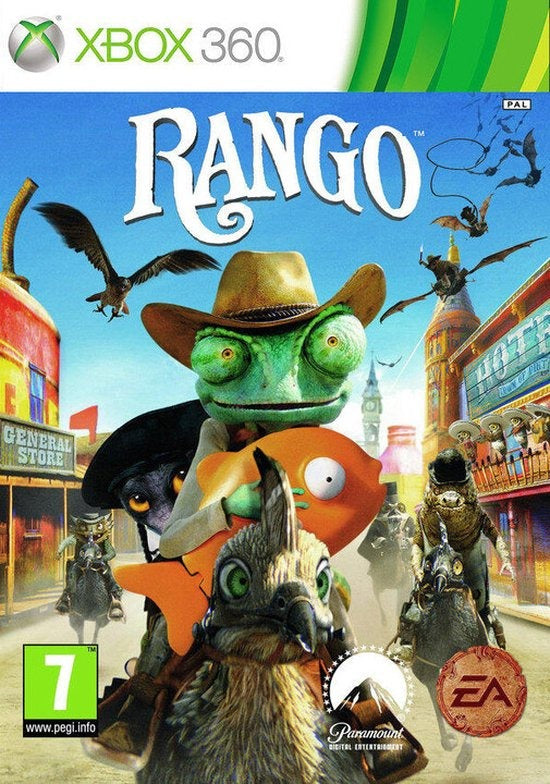 Xbox 360 Rango van EA, doos voorkant, tweedehands