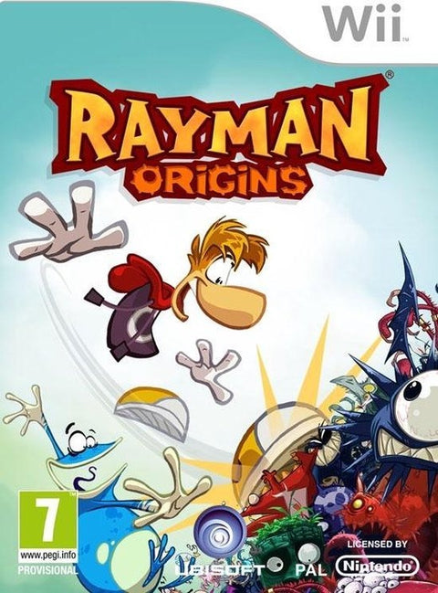 Nintendo Wii Rayman Origins, doos voorkant, tweedehands