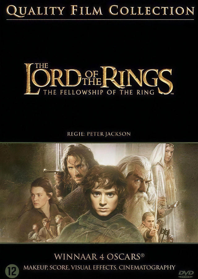 The Lord of the Rings The Fellowship of the Ring dvd, Quality Film Collection, hoes voorkant met Frodo, tweedehands
