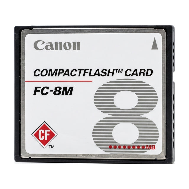 Canon FC-8M CompactFlash-geheugenkaart 8 MB, voorkant met Canon-etiket