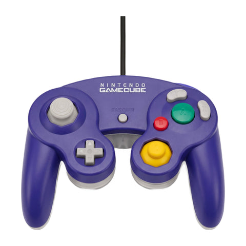 Nintendo GameCube controller Indigo / Clear, paars met transparante onderkant, voorkant