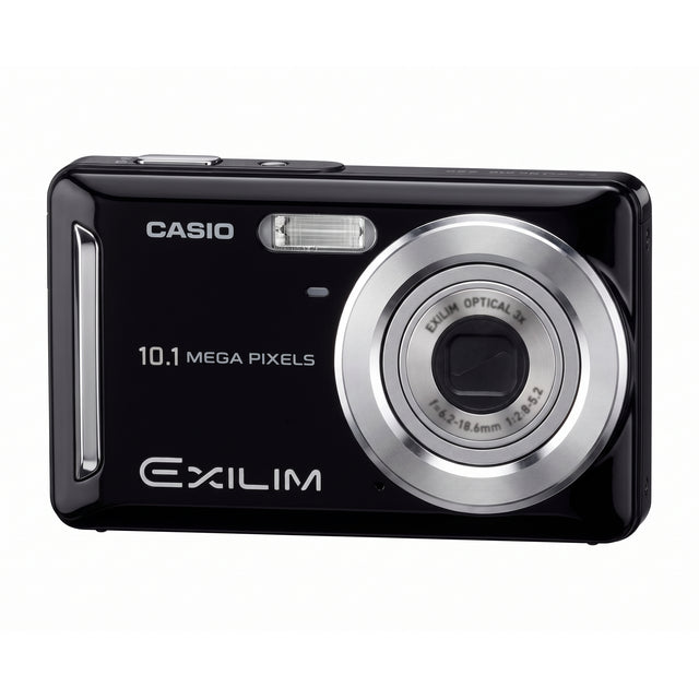 Casio Exilim EX-Z29 digitale compactcamera, zwart, voorkant met 3x zoomlens en 10.1 megapixel-opschrift