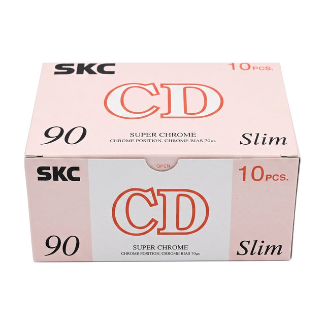 CD 90 Slim Super Chrome Audio Cassetteband - Type II Chrome Bias 70µs - 90 Minuten - 10-Pack (Nieuw)