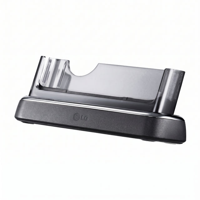 LG SDT-110 docking station voor KC910 Renoir, grijs met transparante houder, schuin van voren