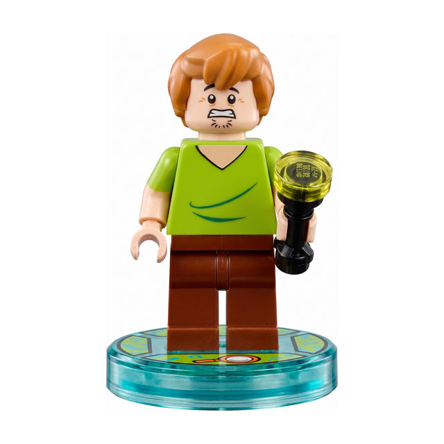 LEGO Dimensions Shaggy minifiguur 71206, minifiguur met zaklamp op de blauwe speelstandaard, tweedehands