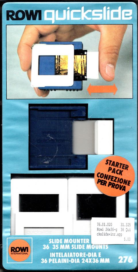Rowi Quickslide 24x36 diaramen, set van 36, voorkant van de verpakking, nieuw in verpakking
