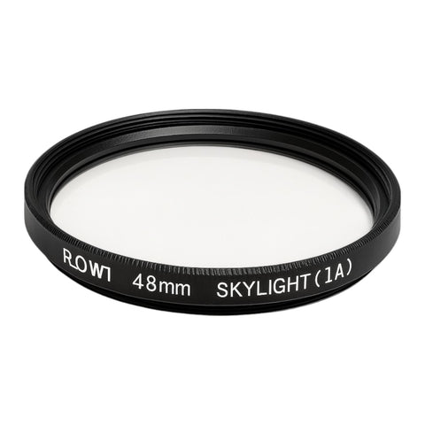 Rowi skylightfilter 1A 48 mm, filter met opschrift Rowi 48mm Skylight 1A