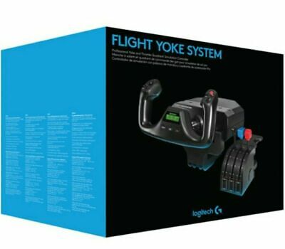 Logitech-Pro Flight Yoke System / Vluchtsimulator Yoke met Throttle Quadrant (USB) voor PC en Mac (In doos)-tweedehands