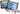 Salora DVP7748DUO + GC Portable DVD Set 2 Schermen Gamecontrollers Tweedehands