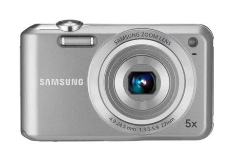 Samsung ES70 digitale compactcamera, zilver, voorkant met 5x Samsung-zoomlens