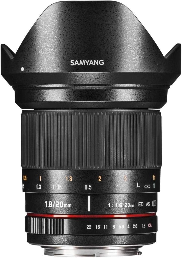 Samyang-20 mm f/1.8 ED AS UMC voor Sony E-mount Lens (Nieuw)