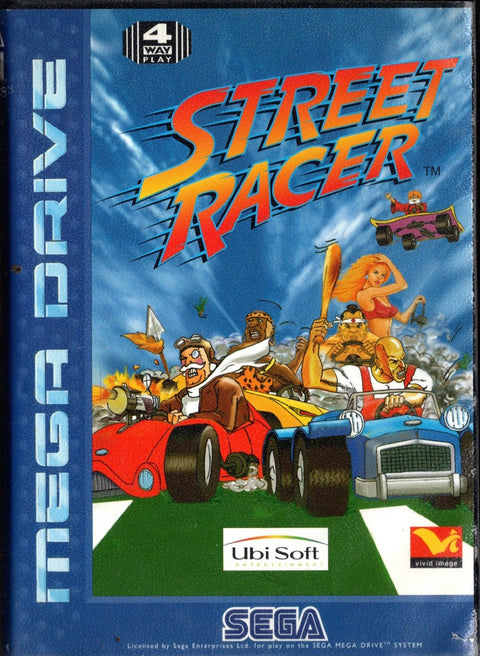 Sega Mega Drive-Street Racer (In doos) Tweedehands
