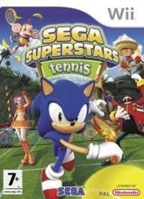 Nintendo Wii SEGA Superstars Tennis, doos voorkant, tweedehands