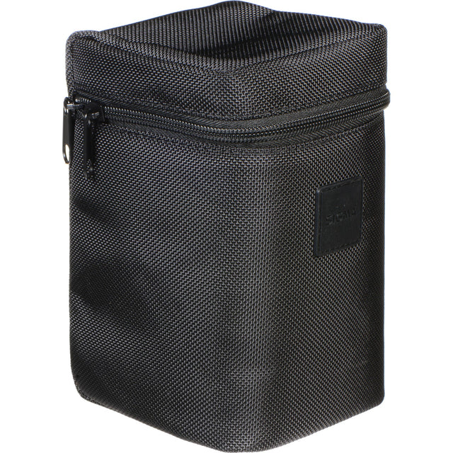 Sigma vierkante soft lens case 11 x 17 cm, zwart, gewatteerde nylon lenshoes met rits en Sigma-logo