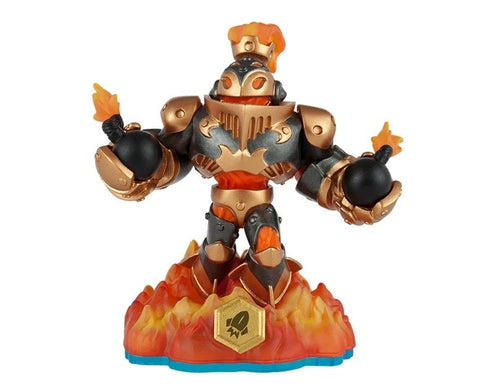 Skylanders Blast Zone figuur, vuurrobot met bommen, voorkant, tweedehands