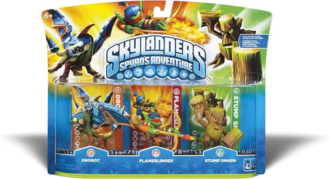Skylanders-Spyro's Adventure: Triple Pack Drobot, Stump Smash, Flameslinger (Nieuw)
