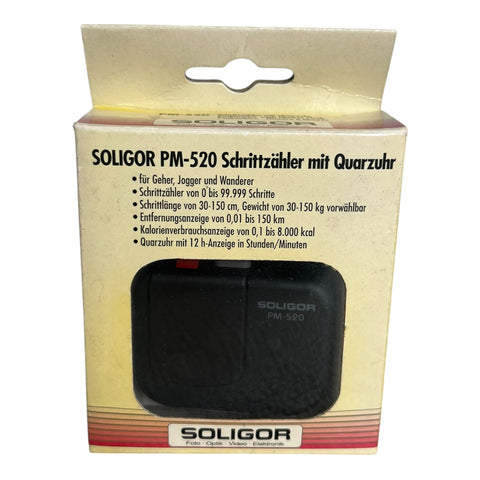 Soligor-PM-520 Digitale Stappenteller met Quartzklok (Nieuw)