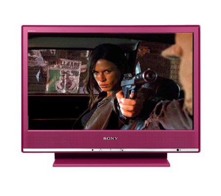 Sony-Bravia KDL-20S3070 LCD 20" Inch Televisie - Roze (Incl. afstandsbediening) Tweedehands