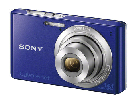 Sony Cyber-shot DSC-W610 digitale compactcamera, blauw, voorkant