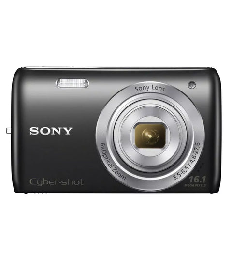 Sony Cyber-shot DSC-W670 digitale compactcamera, zwart, voorkant, tweedehands