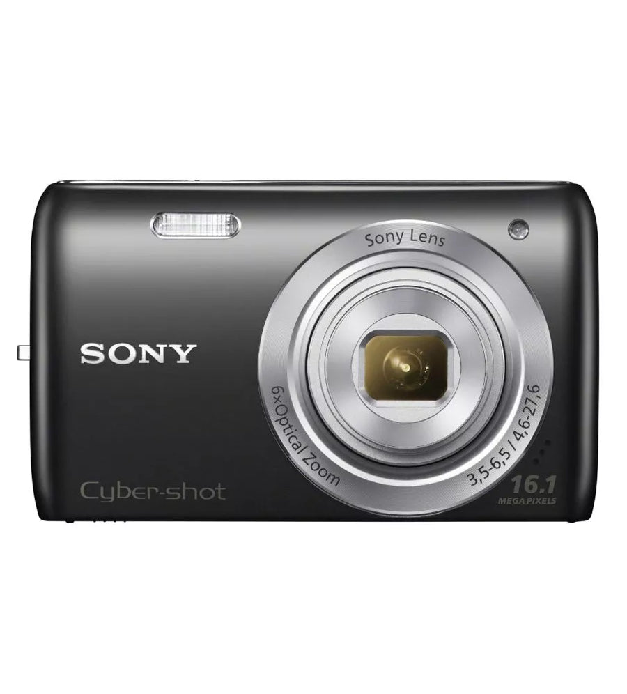 Sony Cyber-shot DSC-W670 digitale compactcamera, zwart, voorkant, tweedehands