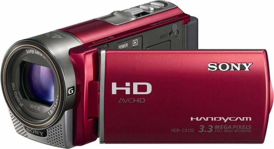 Sony-Handycam HDR-CX130E Digitale Videocamera - Rood (In doos)-tweedehands