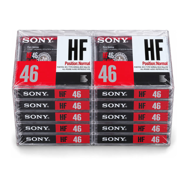 Sony HF 46 Cassetteband - Type I - 46 minuten - HF46C - 10-Pack