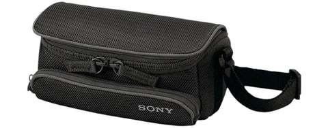 Sony LCS-U5 Handycam camera soft case, zwart, gesloten met schouderband, tweedehands