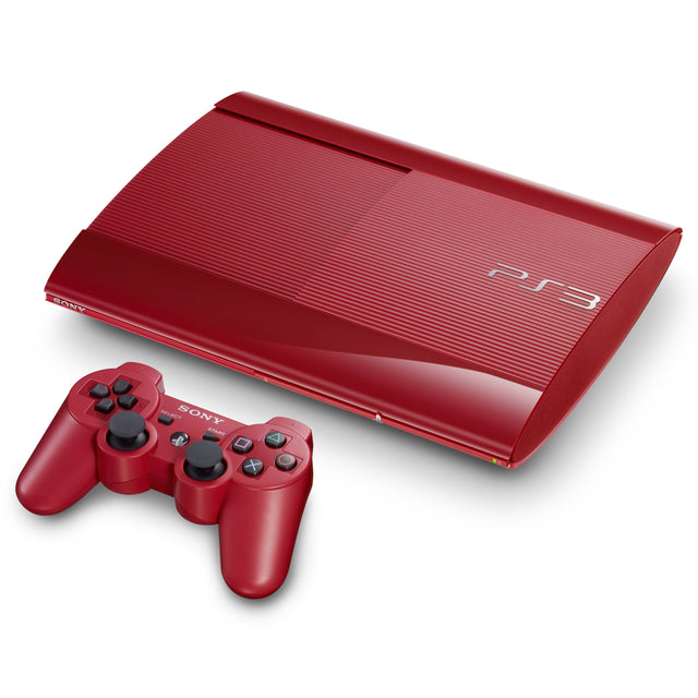 Sony PlayStation 3 Super Slim 12 GB console, rood, met controller, tweedehands