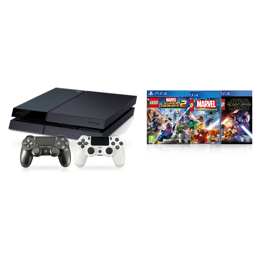 Sony-Playstation 4 500GB Console + 2 Controllers + LEGO-pakket (3 games) Tweedehands