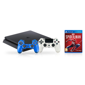 Playstation 4 Slim 500GB Console + 2 Controllers + Marvel Spider-man bundel