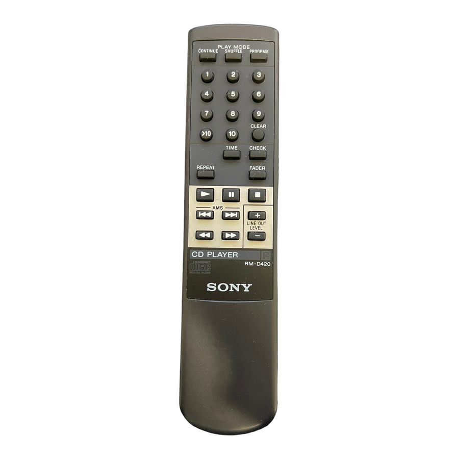 Sony-RM-D420 CD Player Remote / Afstandsbediening Tweedehands