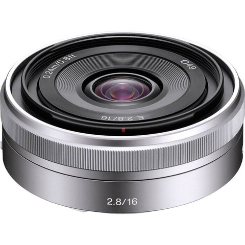 Sony-SEL E 16mm f/2.8 Zilver (SEL16F28) Tweedehands
