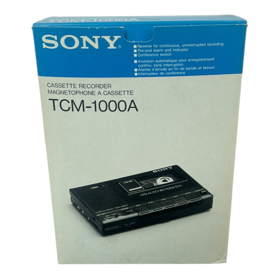 Sony-TCM‑1000A Cassette Corder (Handheld Cassette Recorder) (Nieuw)