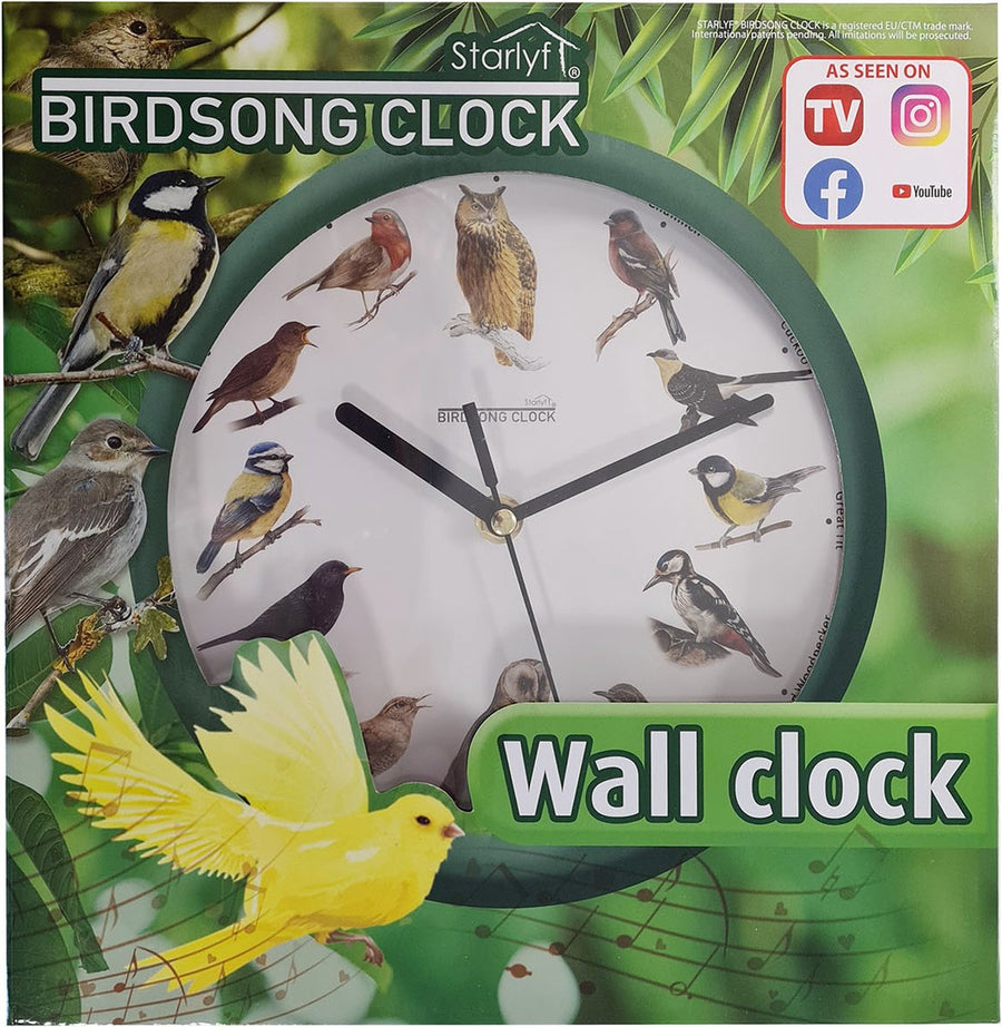 Starlyf-Birdsong Clock - Klok met Vogelgeluiden elk uur - Groen (Nieuw)