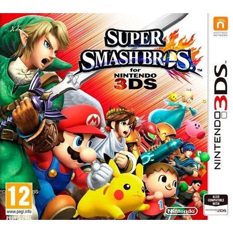 Nintendo 3DS Super Smash Bros. for Nintendo 3DS, doos voorkant, tweedehands