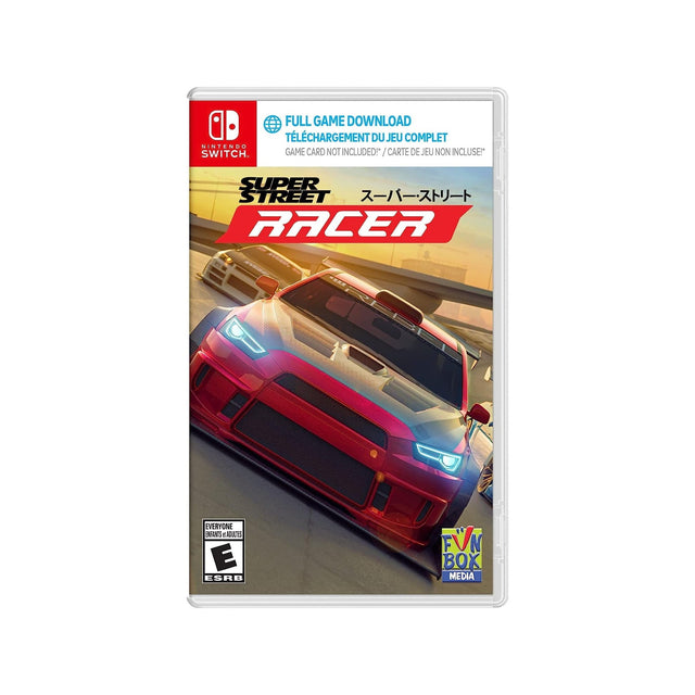 Nintendo Switch Super Street Racer, doos voorkant, code in a box zonder spelkaart, Amerikaanse ESRB-uitgave, tweedehands