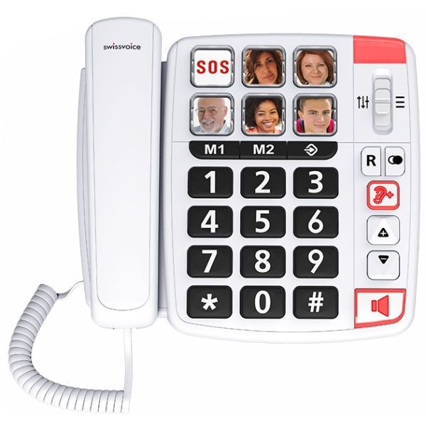 Swissvoice-Xtra 1110 Versterkte Hoofdlijntelefoon met Fototoetsen Tweedehands