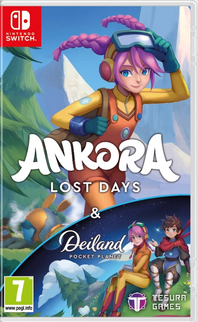 Nintendo Switch Ankora Lost Days & Deiland Pocket Planet, doos voorkant, tweedehands