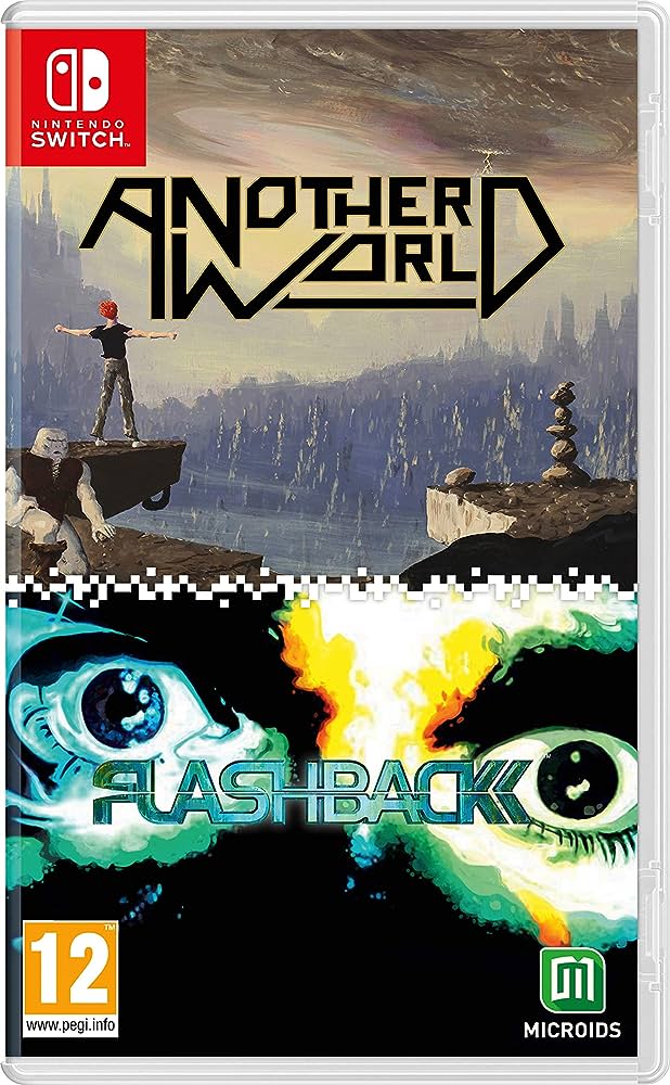 Nintendo Switch Another World & Flashback Double Pack, doos voorkant, tweedehands