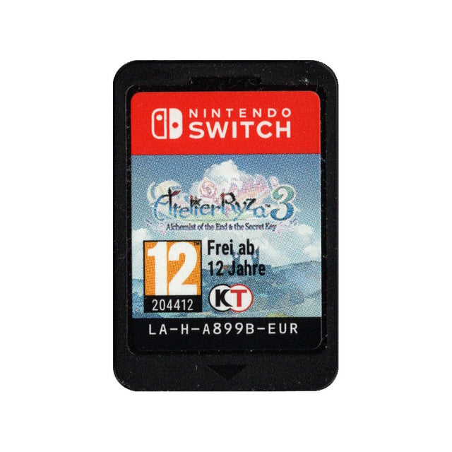 Nintendo Switch Atelier Ryza 3 Alchemist of the End & the Secret Key, losse spelkaart met PEGI 12-logo en opdruk Frei ab 12 Jahre