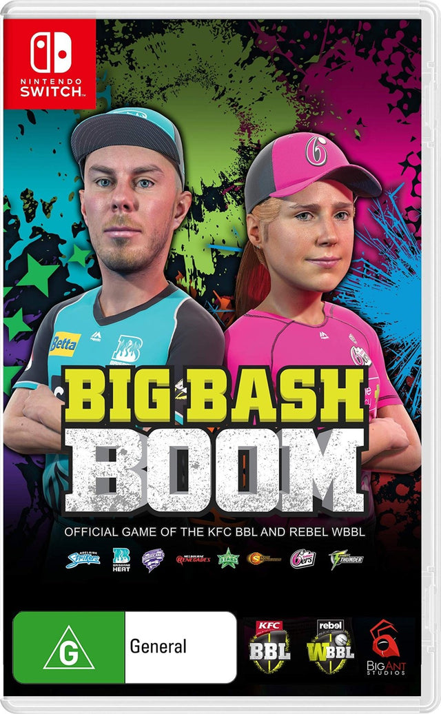 Nintendo Switch Big Bash Boom, doos voorkant, Australische uitgave, tweedehands