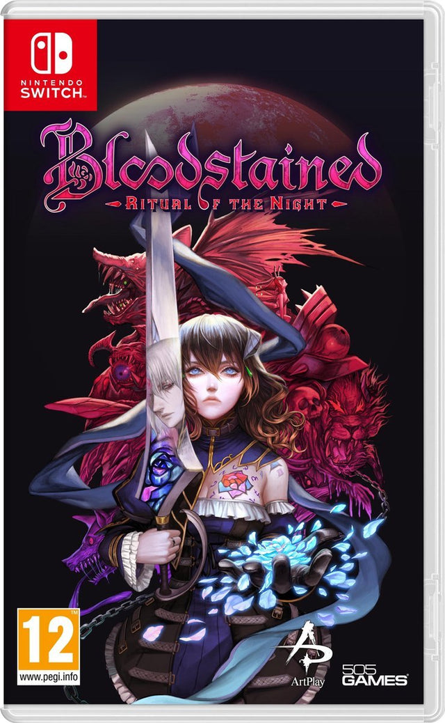 Nintendo Switch Bloodstained Ritual of the Night, doos voorkant, tweedehands