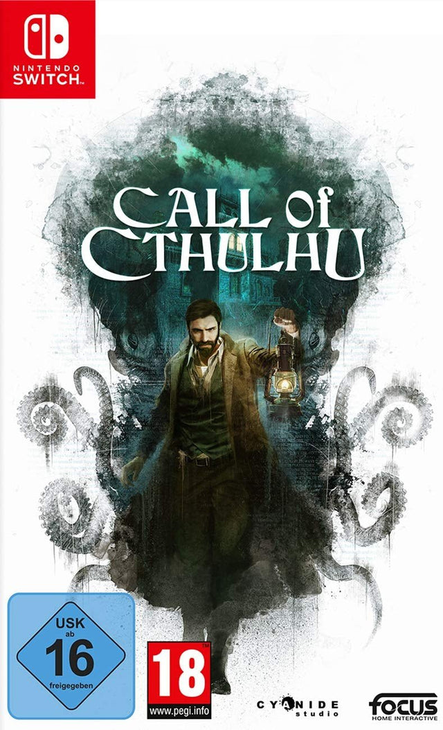 Nintendo Switch Call of Cthulhu, doos voorkant met USK 16-label, tweedehands